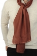 Cachemire et Soie accessoires echarpes cheches scarva chocolat 170x25cm
